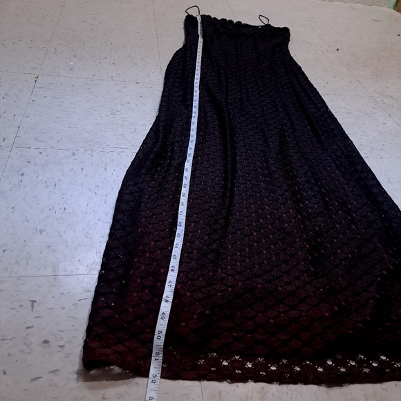 JS collections | Black and red lace trim spaghetti strap long evening go… - Picture 10 of 11